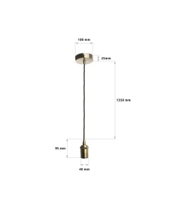 Lampe suspendue Retro Bronze / Or / Noir