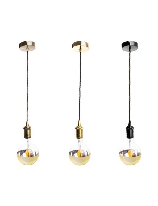 Lampe suspendue Retro Bronze / Or / Noir