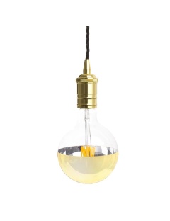 Lampe suspendue Retro Bronze / Or / Noir