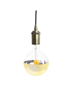 Lampe suspendue Retro Bronze / Or / Noir