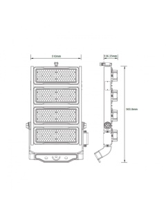 Projecteur de Stade LED SAMSUNG 1000W Mean Well Dimmable