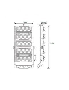 Projecteur de Stade LED SAMSUNG 1250W Mean Well Dimmable