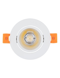 Spot LED Downlight COB Orientable Rond 7W Blanc Coupe Ø 70mm No Flicker