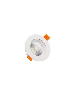 Spot LED Downlight COB Orientable Rond 9W Blanc Coupe Ø 90mm No Flicker