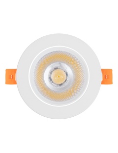 Spot LED Downlight COB Orientable Rond 12W Blanc Coupe Ø 90mm No Flicker