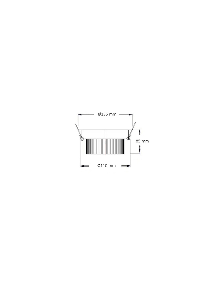 Spot LED Downlight COB Orientable Rond 15W Blanc Coupe Ø 110mm No Flicker