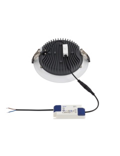 Downlight LED New Aero Slim 20W CCT Sélectionnable 130lm/W Microprismatique (UGR17) LIFUD Coupe Ø 155mm