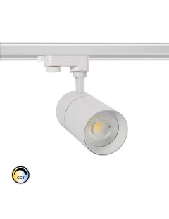 Spot LED New Mallet Dimmable CCT Sélectionnable 20W (UGR 15) pour Rail Triphasé (3 Allumages)