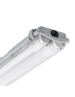 Réglette Étanche IP65 Slim pour deux Tubes LED 120cm Connexion Latérale