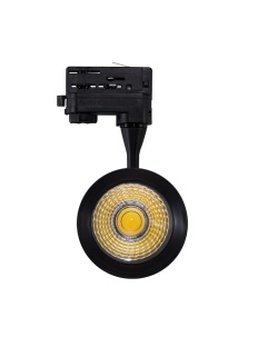 Spot LED Vulcan 30W Noir pour Rail Triphasé (3 Allumages)