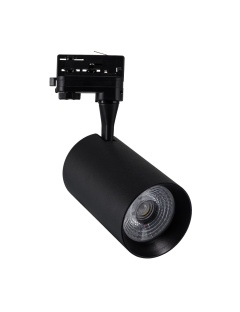 Spot LED Vulcan 30W Noir pour Rail Triphasé (3 Allumages)