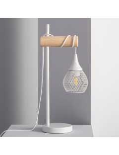 Lampe à Poser Métal et Bois Monah