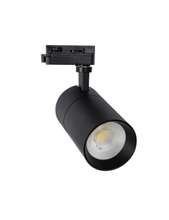 Spot LED New Mallet Dimmable 30W Noir No Flicker (UGR 15) pour Rail Monophasé