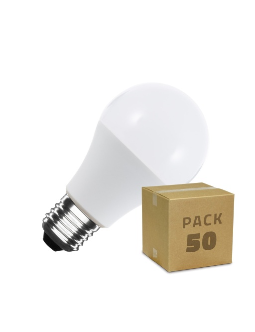 Boîte de 50 Ampoules LED E27 A60 12W Blanc Chaud