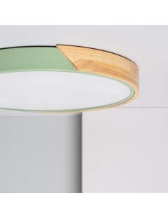 Plafonnier LED Rond Bois 24W CCT Sélectionnable Semi-Dari Ø418 mm