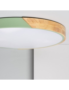 Plafonnier LED Rond Bois 36W CCT Sélectionnable Semi-Dari Ø500 mm