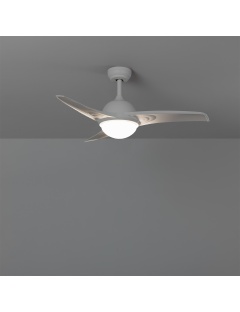 Ventilateur de Plafond LED Aran Blanc 107cm Moteur DC