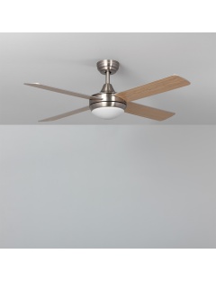 Ventilateur de Plafond LED Leirus Niquel 132cm Moteur DC