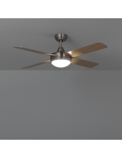 Ventilateur de Plafond LED Leirus Niquel 132cm Moteur DC