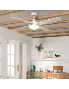 Ventilateur de Plafond LED Baffín Blanc 132cm Moteur DC