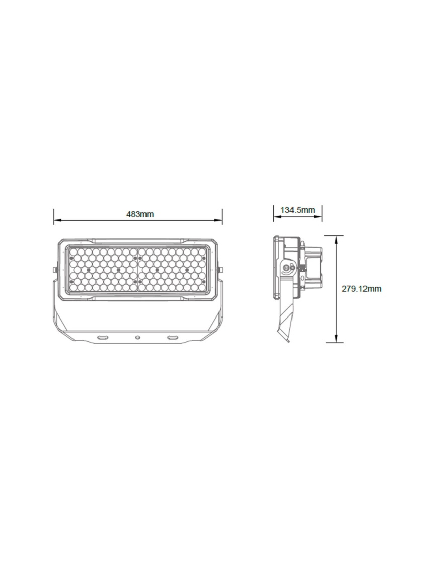 Projecteur LED Stadium Professionnel 250W 170lm/W IP66 INVENTRONICS Dimmable 1-10V