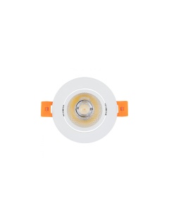 Spot Downlight LED COB Dimmable Orientable Rond Blanc 7W Coupe Ø70mm