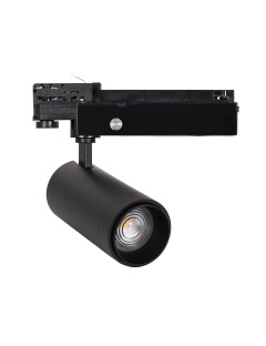 Spot LED Wolf 30W Noir pour Rail Triphasé Dimmable CRI90 No Flicker Multiangle 15-60º