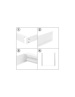 Panneau LED 120x60 cm 60W 6000lm High Power BOKE + Kit en Saillie