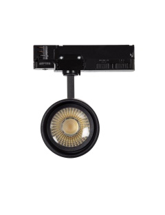 Spot sur rail LED Lumo 30-35-40W CRI90 Noir CCT pour Rail Triphasé (3 Allumages)