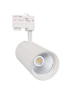 Spot LED New d'Angelo 30W Blanc CCT CRI90 LIFUD pour Rail Triphasé (3 Allumages)