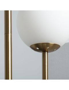 Lampadaire Métal et Verre Moonlight Brass 2 Spots