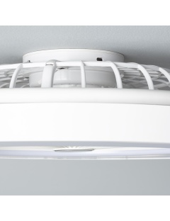 Ventilateur de Plafond LED Dhalia Blanc 58cm Moteur DC