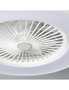 Ventilateur de Plafond LED Dhalia Blanc 58cm Moteur DC