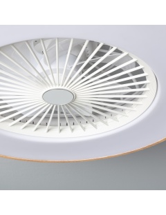 Ventilateur de Plafond LED Dhalia Bois 58cm Moteur DC