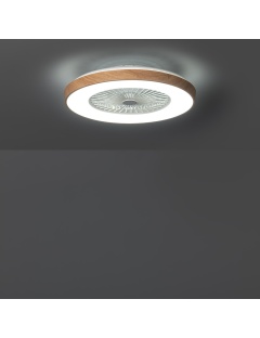 Ventilateur de Plafond LED Dhalia Bois 58cm Moteur DC