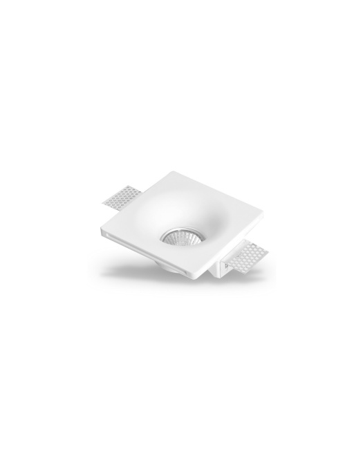 Collerette Downlight Intégration Plâtre/Pladur pour Ampoule LED GU10/GU5.3 Coupe 123x123 mm UGR17