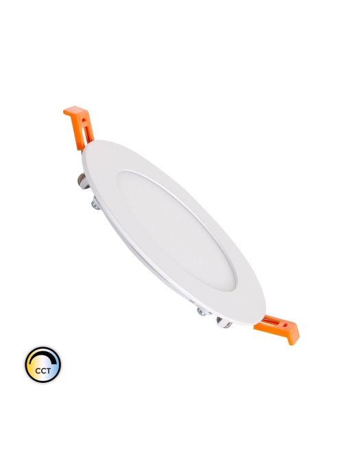 Dalle LED Ronde 6W SwitchCCT Sélectionnable Coupe Ø 110mm Dimmable Compatible avec Télécommande RF V.2