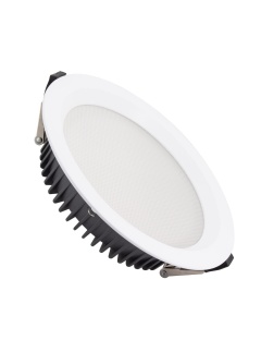 Downlight LED  New Aero Slim 50W 130lm/W Microprismatique (UGR17) LIFUD Coupe Ø 200mm