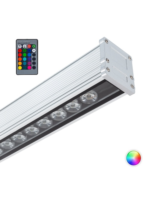 Linéaire LED Wallwasher Murale RGB 36W IP65 1000mm