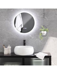 Miroir Salle de Bain avec Éclairage LED Anti-buée Volpe Ø45cm