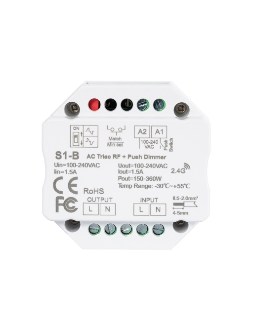 Module de Variation LED Triac RF/Poussoir