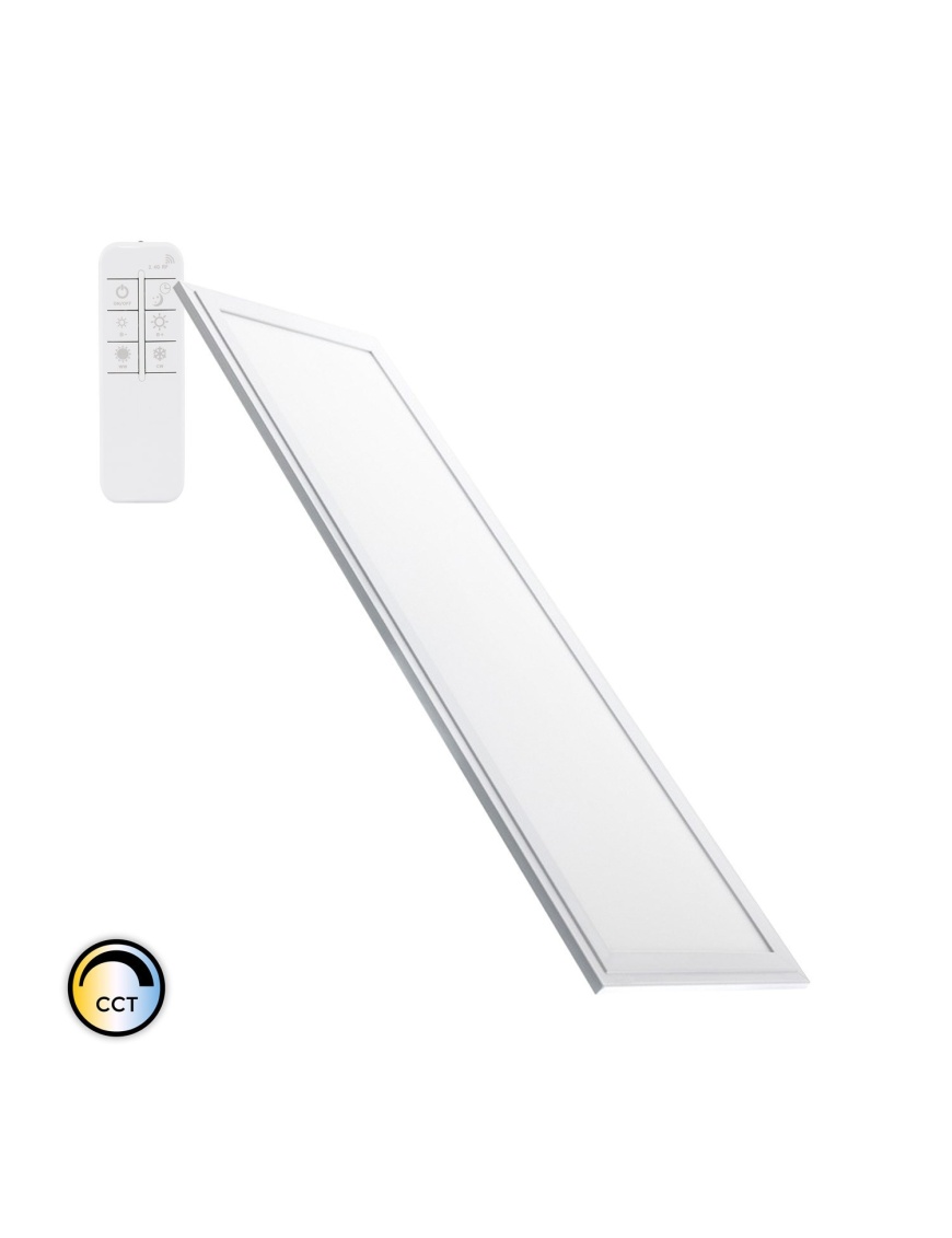 Panneau LED 120x30 cm Slim Dimmable 40W 3600lm CCT Sélectionnable avec Télécommande