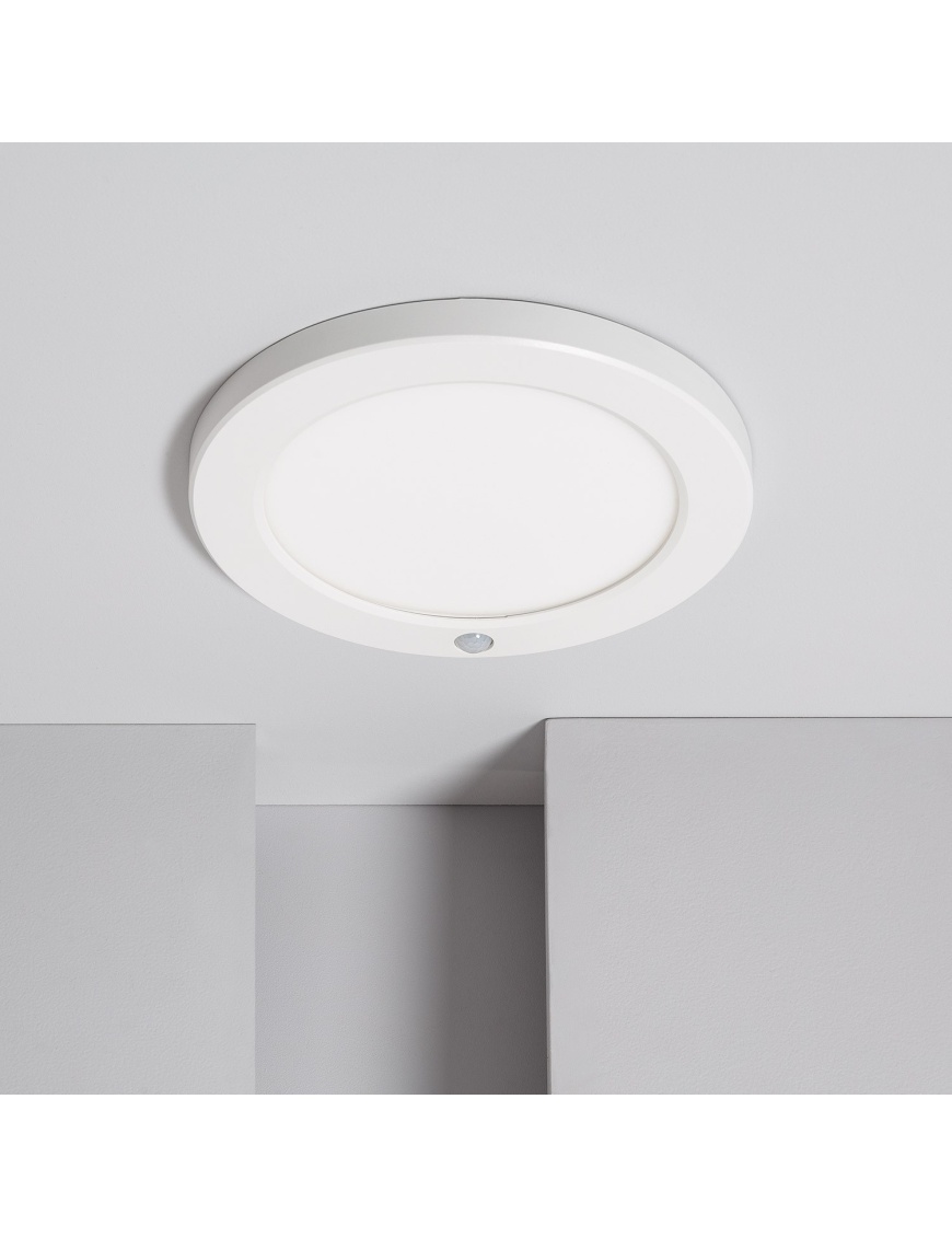 Plafonnier LED 18W CCT Sélectionnable avec Détecteur de Présence PIR Coupe Ajustable Ø75-205 mm