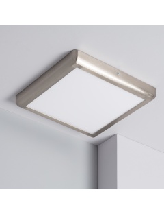 Plafonnier LED Carré 24W Métal Design Silver 300x300mm