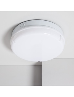 Plafonnier LED Extérieur Rond 24W Hublot White IP65 Ø285 mm avec Éclairage de Sécurité Non Permanent