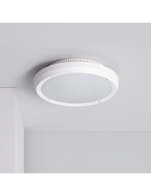 Plafonnier Rond Extérieur Curio IP65 Blanc Ø300 mm