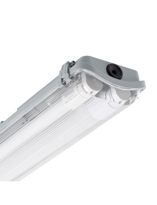 Réglette Étanche IP65 + 2 Tubes LED 150cm Connexion Latérale