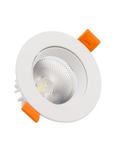 Spot LED Downlight COB Orientable Rond 15W Blanc Coupe Ø 110mm No Flicker