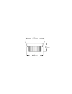 Spot LED Downlight COB Orientable Rond 7W Argenté Coupe Ø 70mm No Flicker