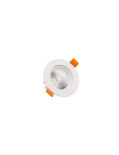 Spot LED Downlight COB Orientable Rond 9W Blanc Coupe Ø 90mm No Flicker